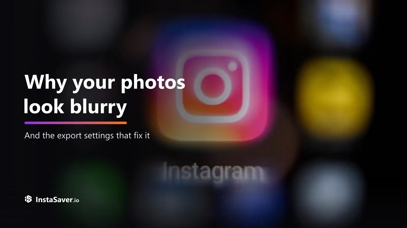 A phone showing the same Instagram photo twice — a soft, compressed version next to a sharp, correctly-exported one